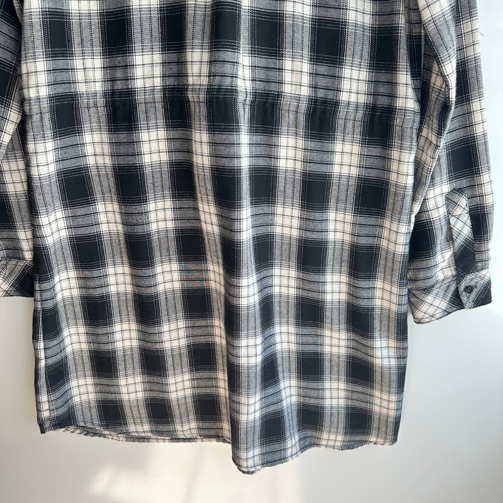 Skies Are Blue Shirt Dress Black/White Drawstring Waist Medium Oversized - Picture 14 of 16